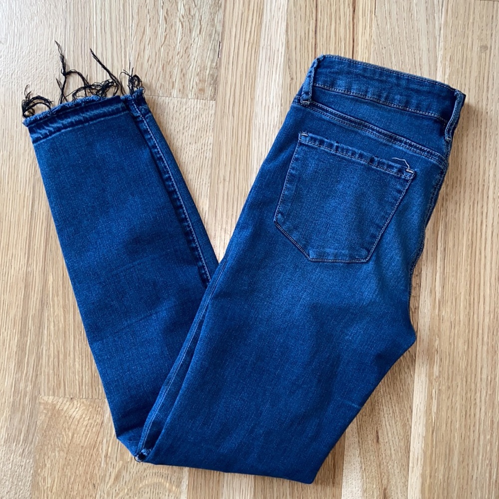 Articles of Society Factory Frayed Raw Edge Hem Stretch Skinny Jeans Jeggings